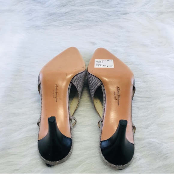 FERRAGAMO Slingback Pump Shoes Gray - Picture 6 of 8